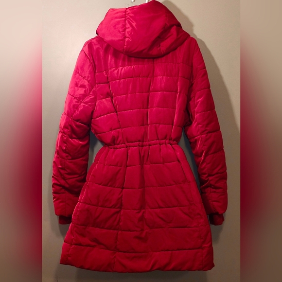 Women's Red Quilted Jacket - Picture 2 of 3